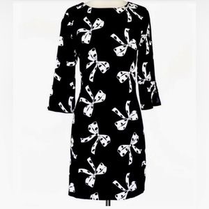 Banana Republic Black and White Bow Shift Dress